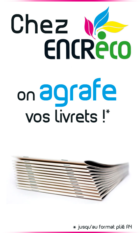 Agrafage de livrets et de brochure chez EncreEco Angouleme