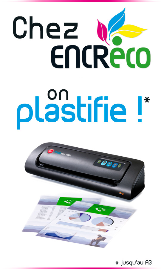 Encre'Eco Angoulême • Reliure, agrafage livret et plastification