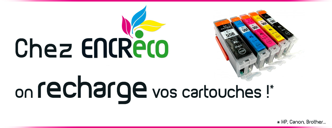 Rechargez vos cartouches d'encre vide chez EncreEco Angouleme