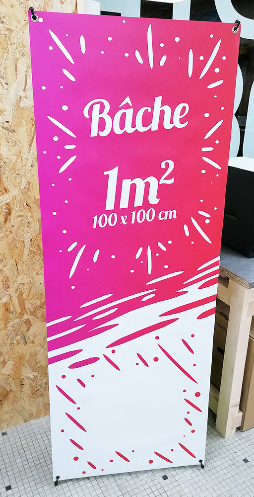 Bâche 160x60cm sur support X-banner par EncreEco Angouleme